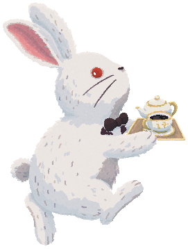 月に到着うさぎ